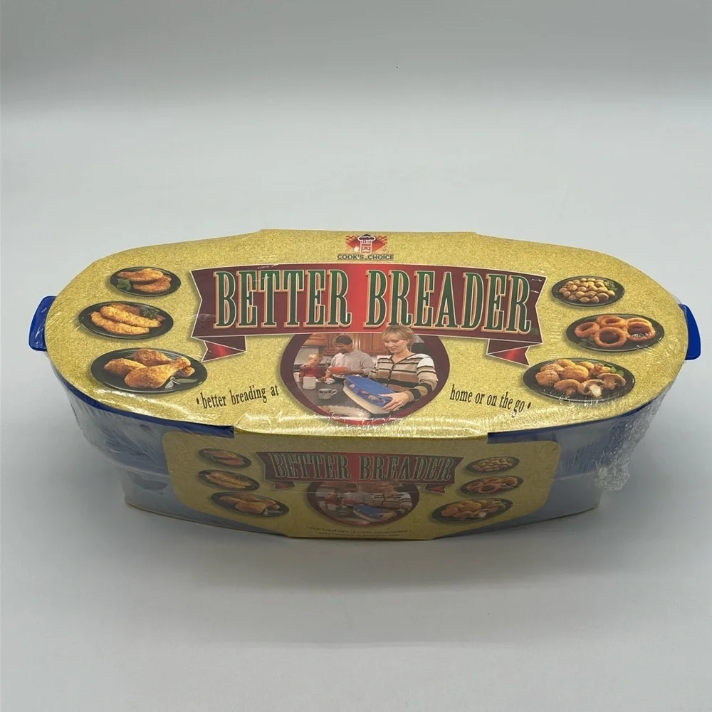 Brand New Cook's Choice Original Better Breader Breading‎ Batter Bowl Clear/Blue